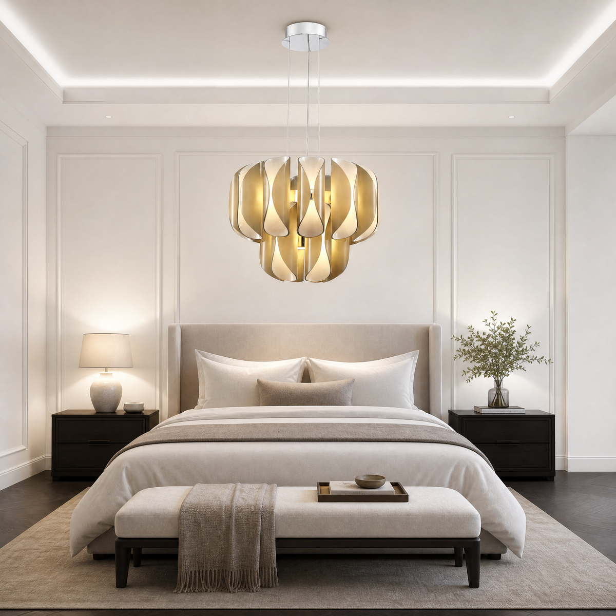 Glass Pendant Light in a foyer
