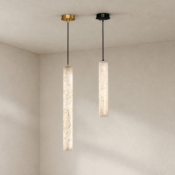 Vertical Roller Alabaster Pendant Light