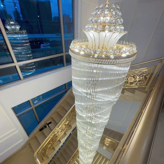 Lamer Lighting Grand Lumina K9 Crystal Chandelier - formal American dining room