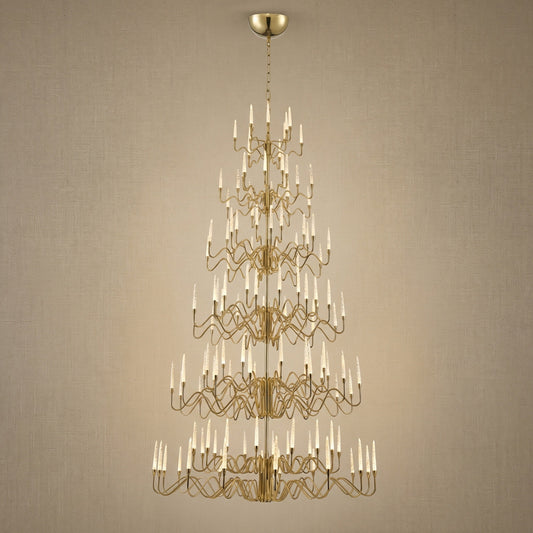 Large Chandelier in gold