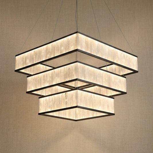 Modern Chandelier For Dining Room in matte black