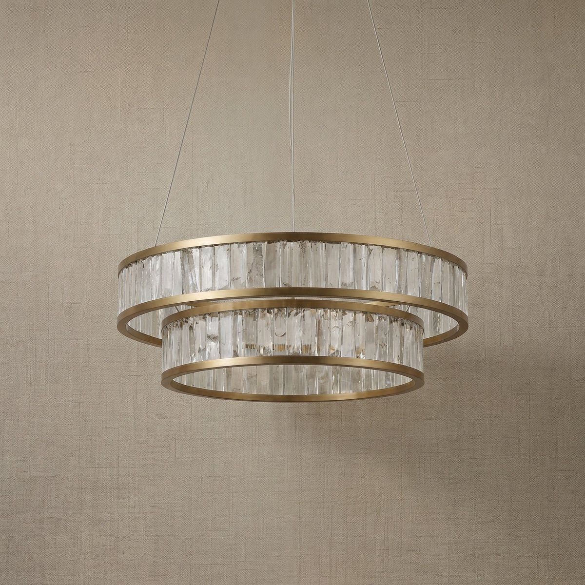 Chandelier in a dining room