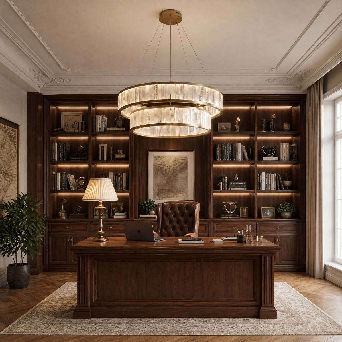 Dining Room Chandelier in a living room