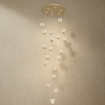 Glass Pendant Light in gold