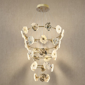 Cascading Chandelier in gold
