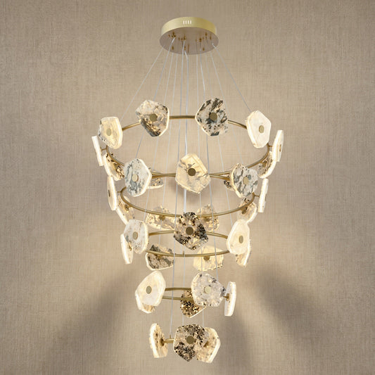 Cascading Chandelier in gold