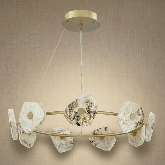 Dining Room With Chandelier in a dining room