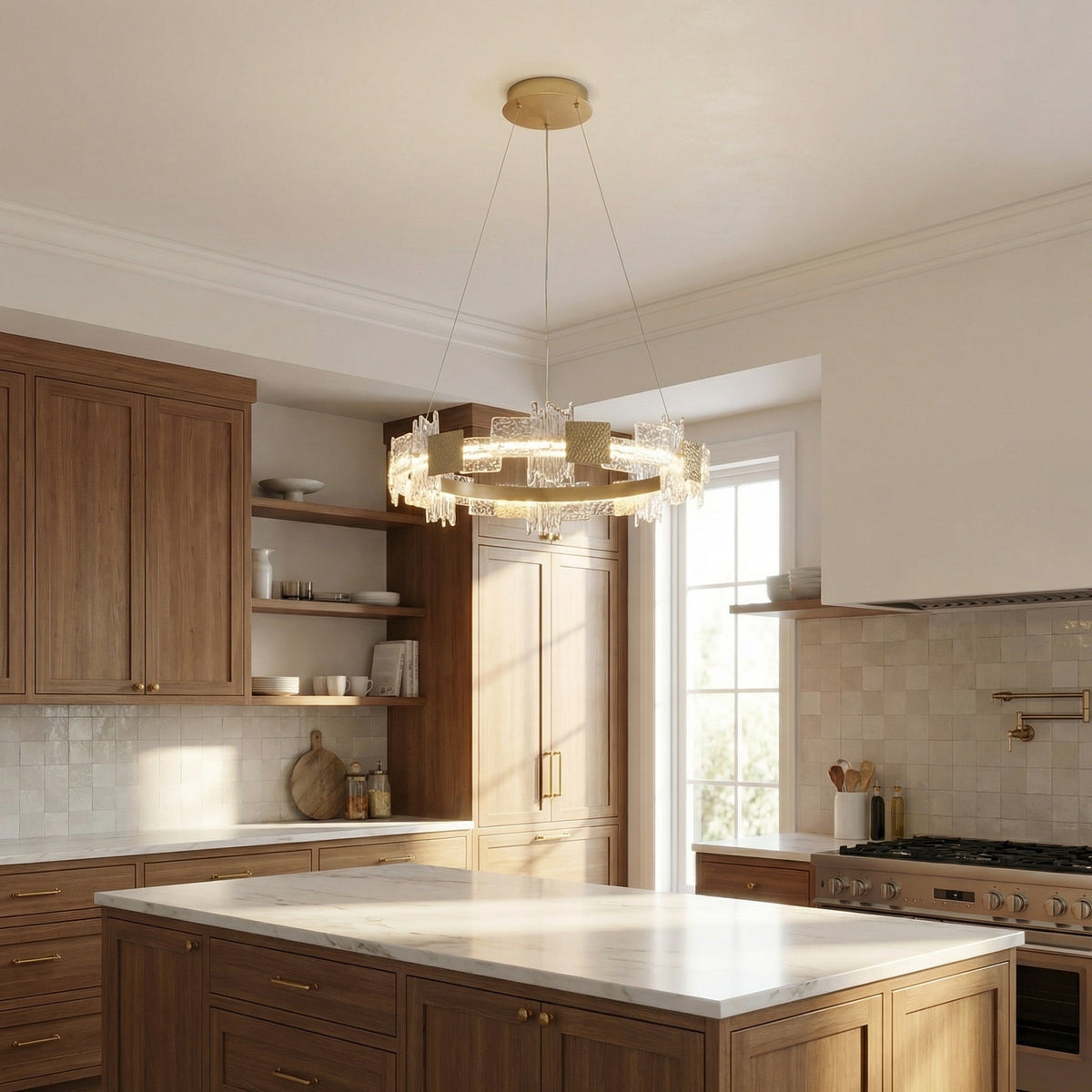 Detail of the aluminum, stainless steel, with champagne gold finish
