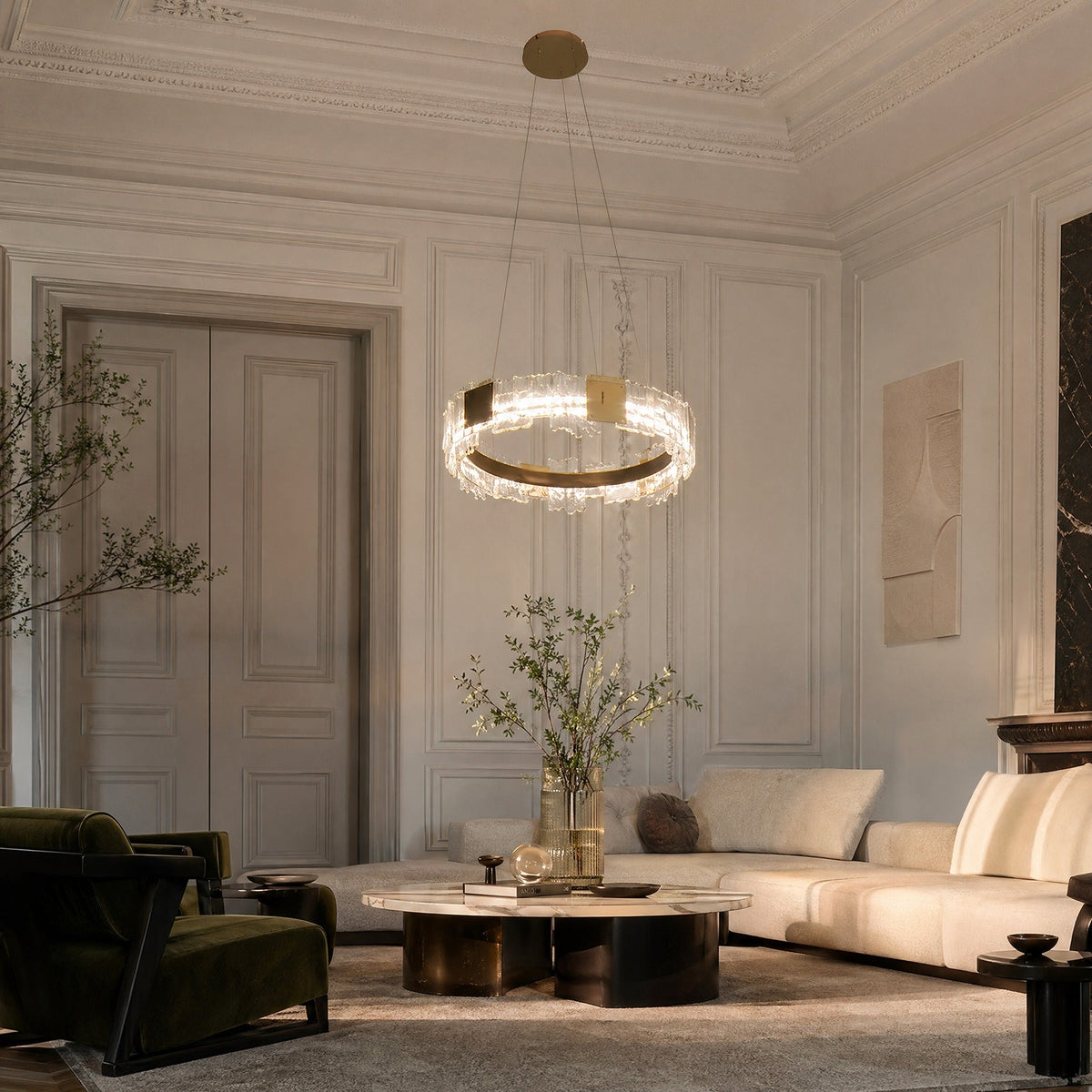 Dining Room Pendant Light in champagne gold