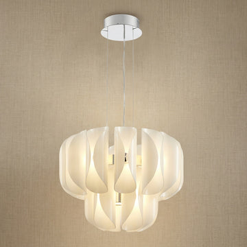 Glass Pendant Light in chrome