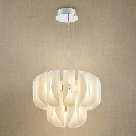 Glass Pendant Light in chrome