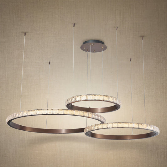 Yiosi Series 3-Tier Nested Crystal Pendant Light Style B - 42" (Dia 1060mm)