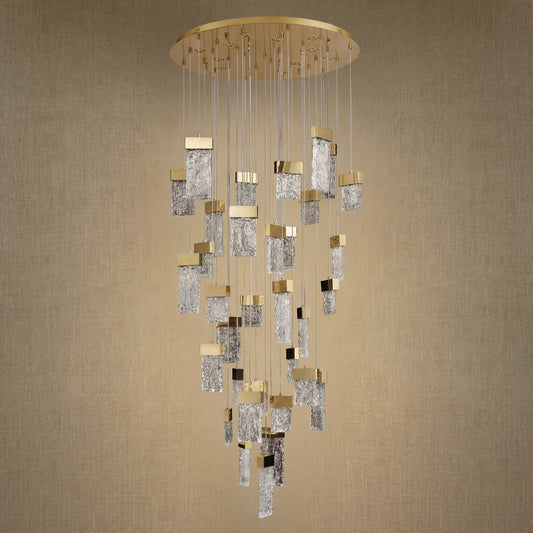 Yiosi Series Cascading Glass Pendant Light Style A - dark