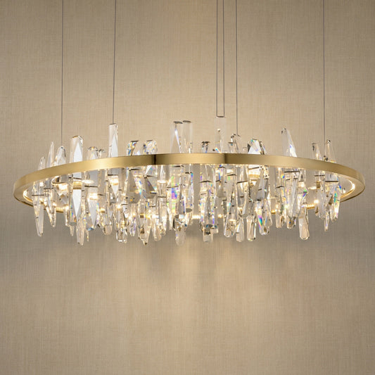 Yiosi Series Crystal Pendant Light Style D - 39" (Dia 1000mm)