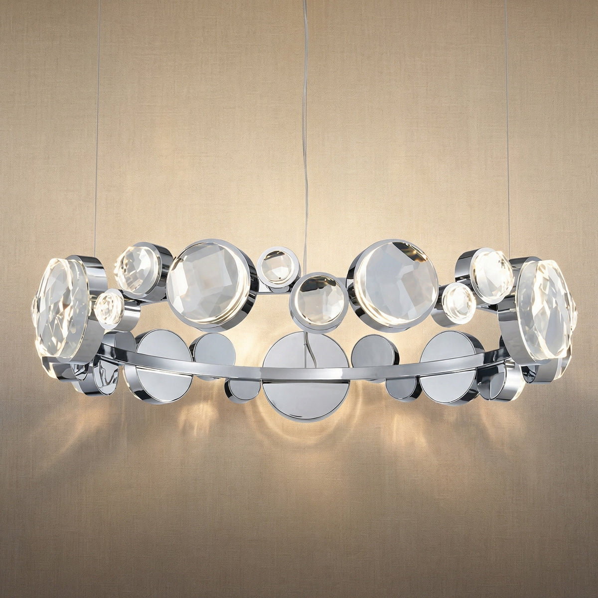 Yiosi Series Crystal Pendant Light Style K - 22" (Dia 560mm) Style B