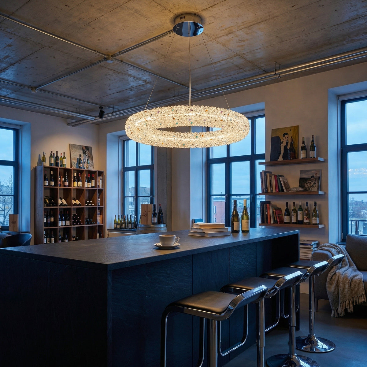 Yiosi Series Crystal Pendant Light Style P - scene-3