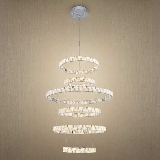 Yiosi Series Crystal Pendant Light Style S - 22" (Dia 570mm)