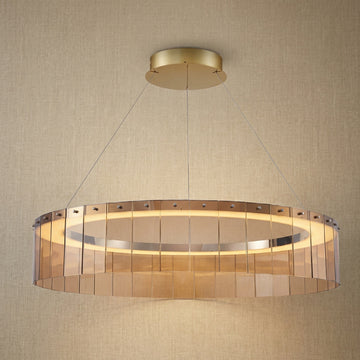 Yiosi Series Glass Pendant Light 39" Style A - 39" (Dia 1000mm)