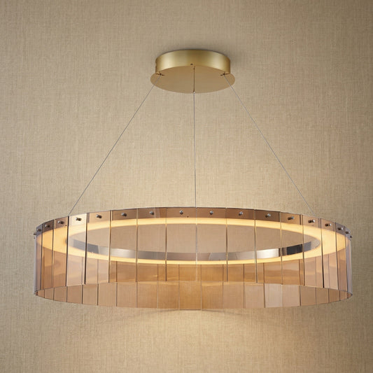 Yiosi Series Glass Pendant Light 39" Style A - 39" (Dia 1000mm)