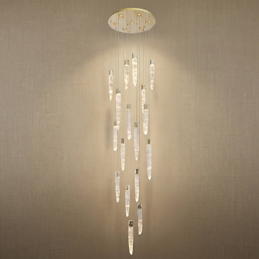 Yiosi Series Linear Cluster Metal Pendant Light - 24" (Dia 600mm)