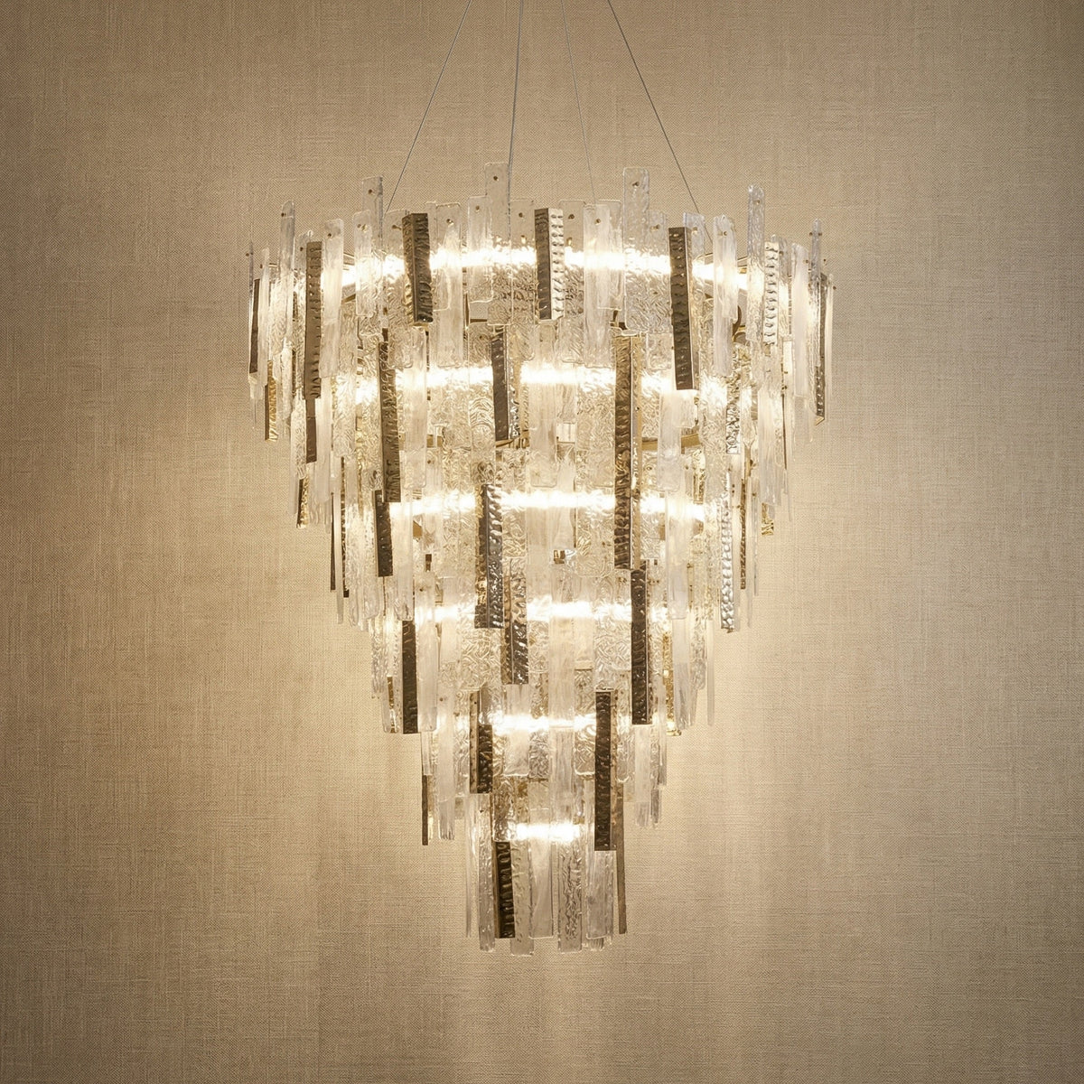 Yiosi Series Linear Glass Pendant Light 45" Style A - 48" (Dia 1220mm)