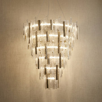 Yiosi Series Linear Glass Pendant Light 45" Style A - 48" (Dia 1220mm)