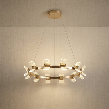 Ring Chandelier in champagne gold