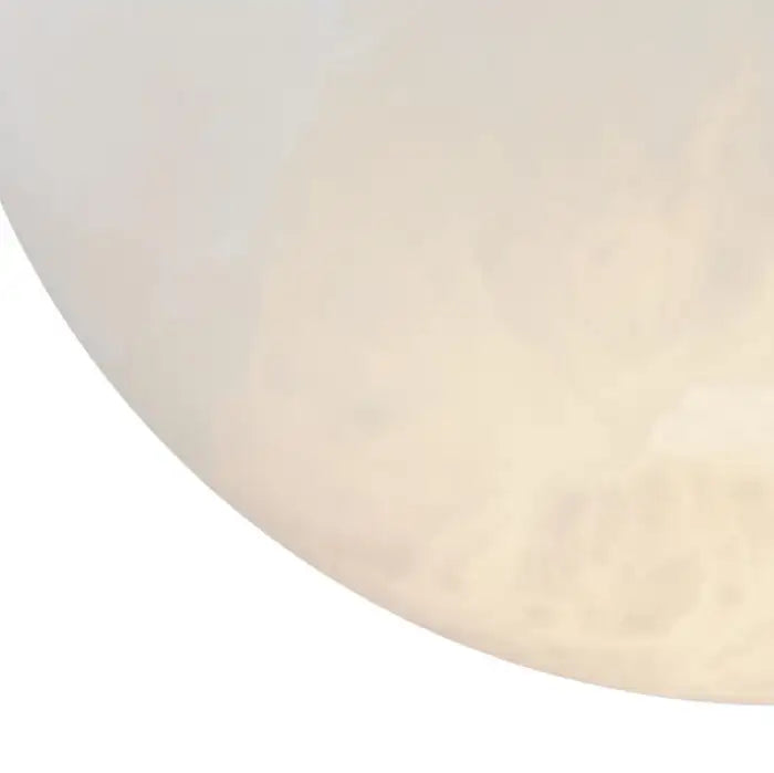 'Moon' Alabaster and Brass Pendant Lamp